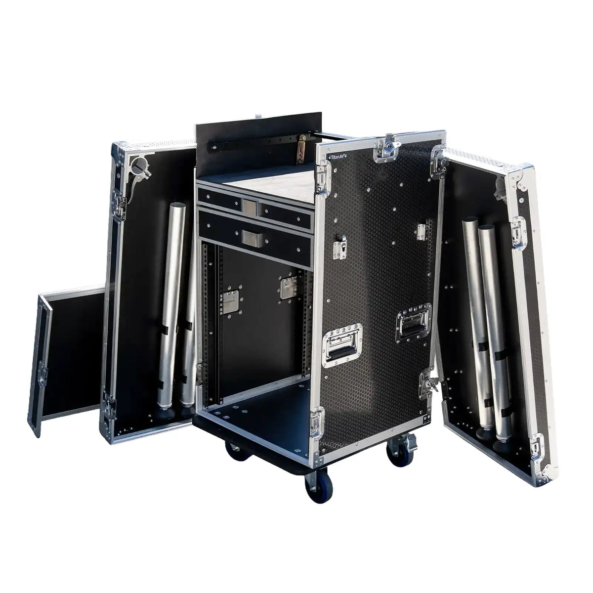 Mobile Work Station with 2 Drawers & Tables