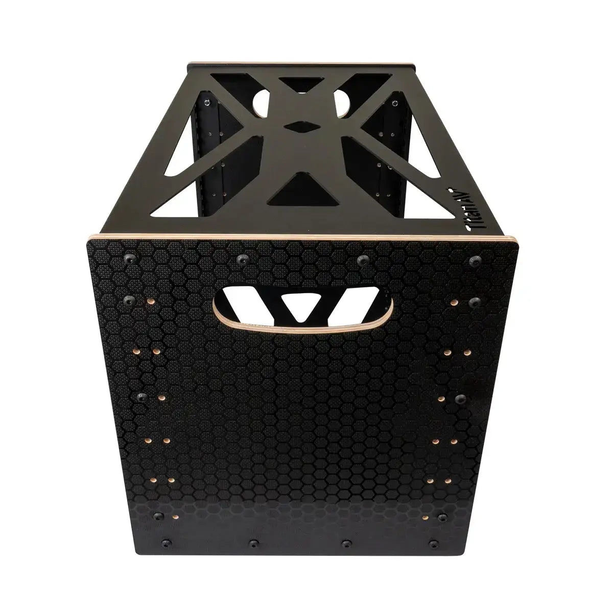 Side view of Titan AV 6U Fly Rack
