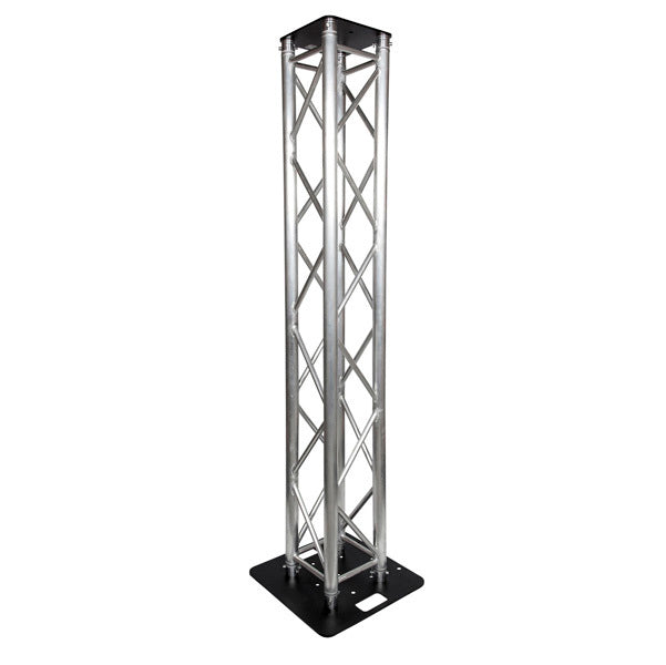 Box Truss Lighting Stand 2m Trussing, Steel 500mm Base & Top Plate