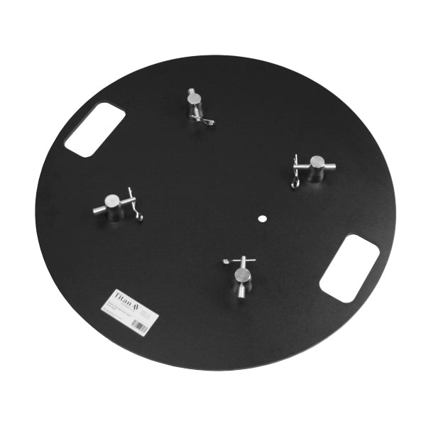 2m Tri Truss Flat Mount TV Stand with 600mm Steel Round Base