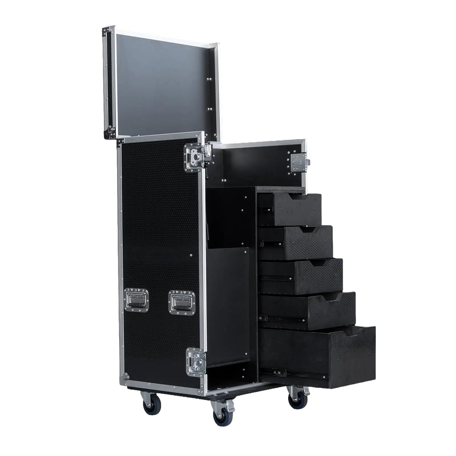 12 Microphone Stand Workstation Road Case