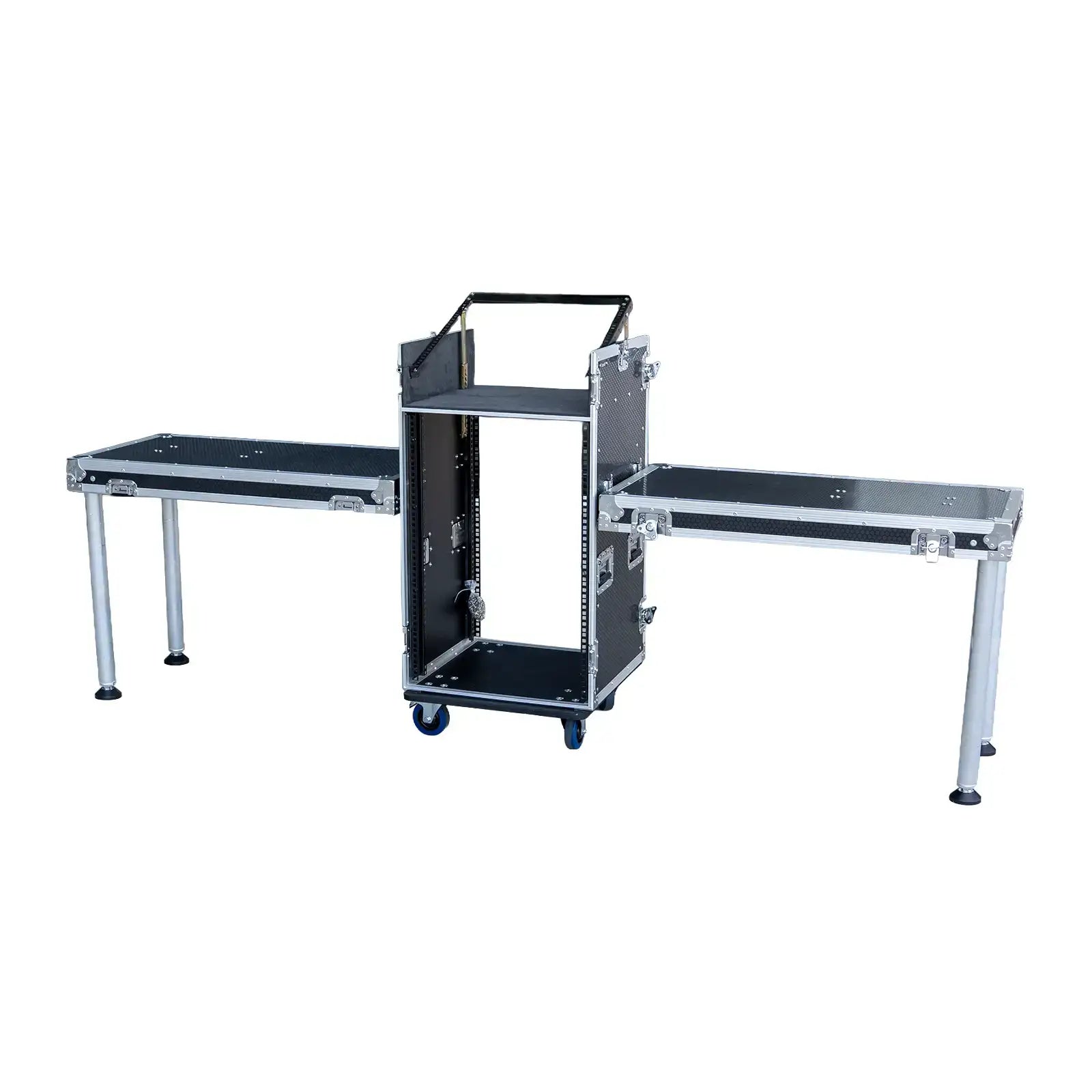 16RU Workstation, Portable DJ Table & 19" Mixer Case