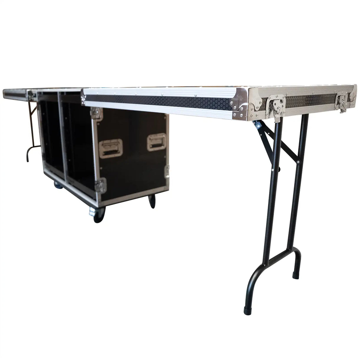 Dual 12RU Shockproof Rack Workstation with Side Tables