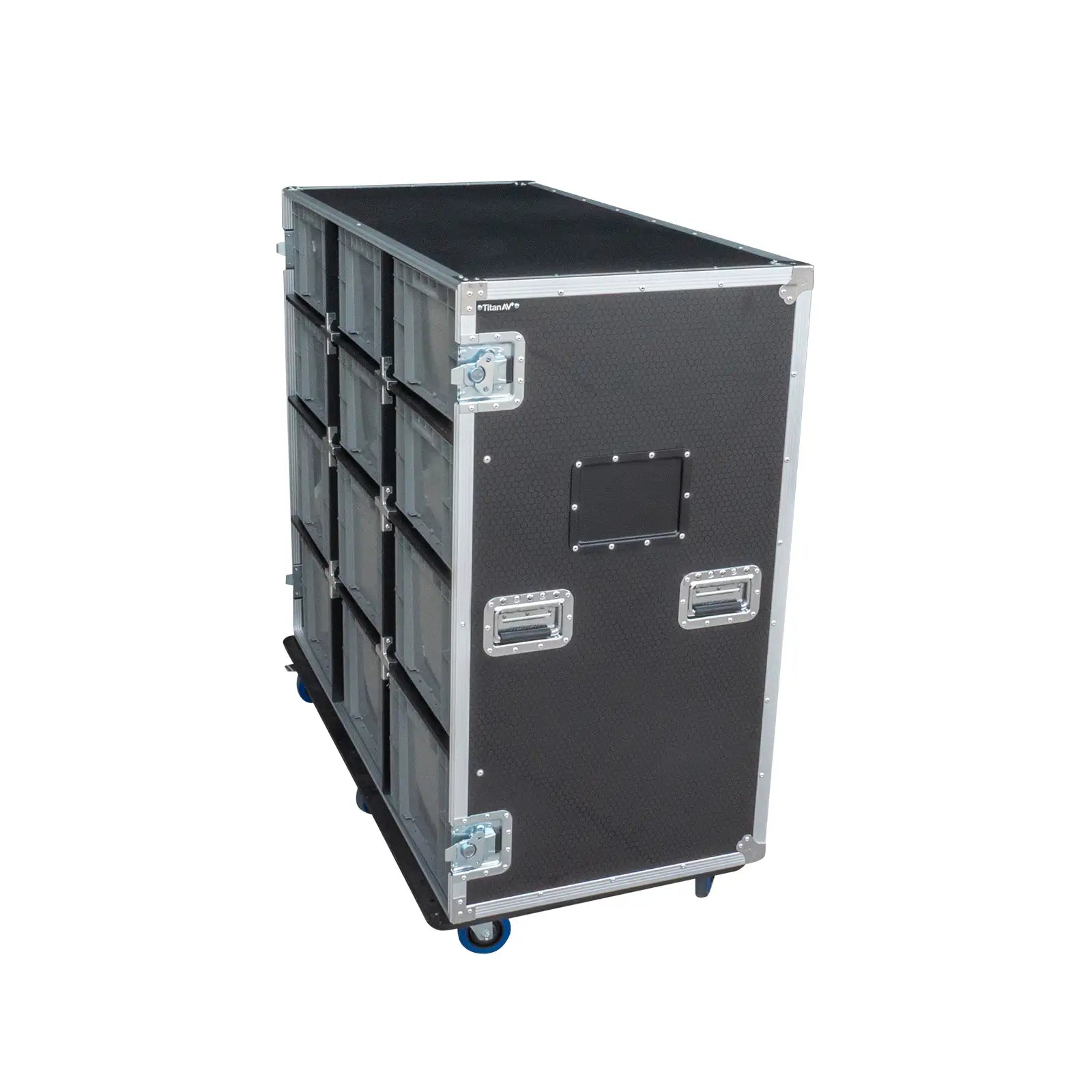 12-Crate Mixed Storage Road Case (Triple-Wide)