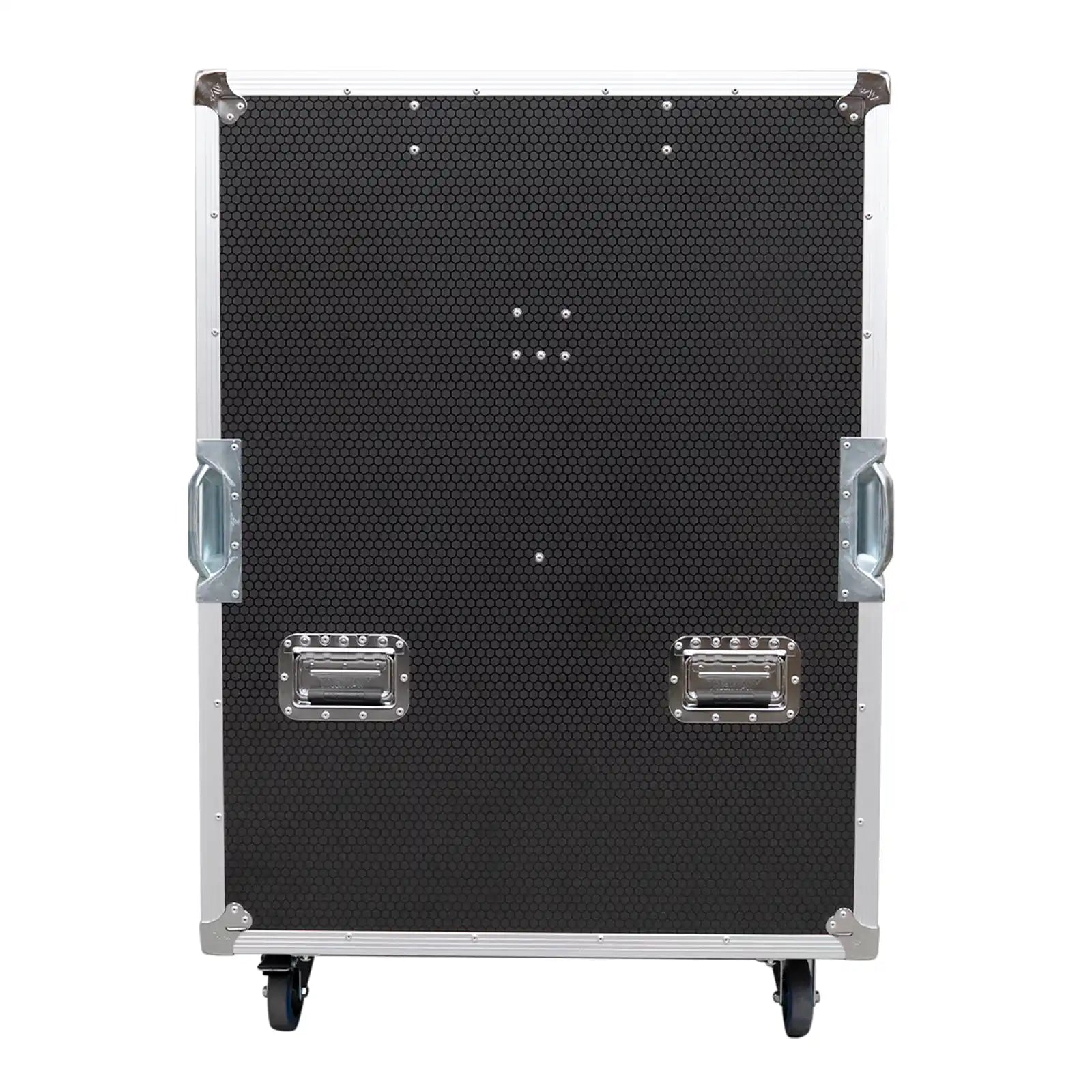 Side view of Mixer Workstation Flight Case with 12RU Shockproof Rack & Table