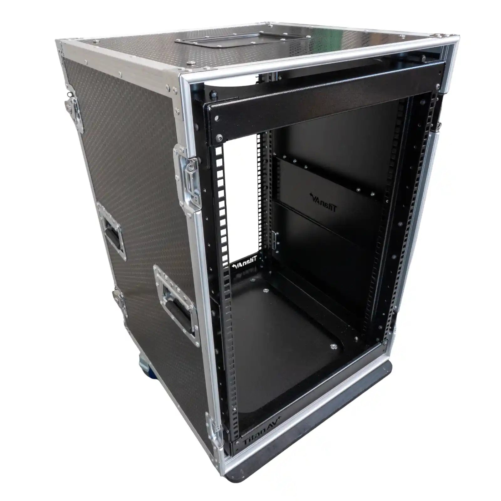 14RU Shock Rack Case with Wheels, 550mm Deep