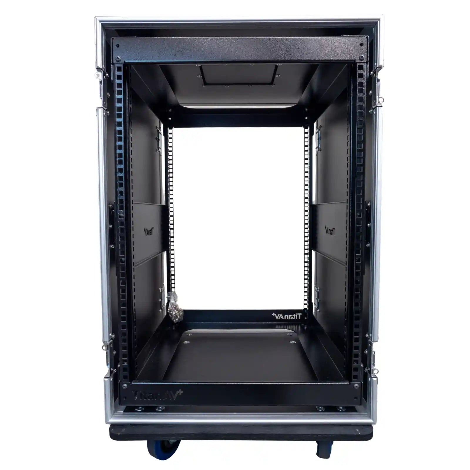 14RU Shock Rack Case with Wheels, 550mm Deep
