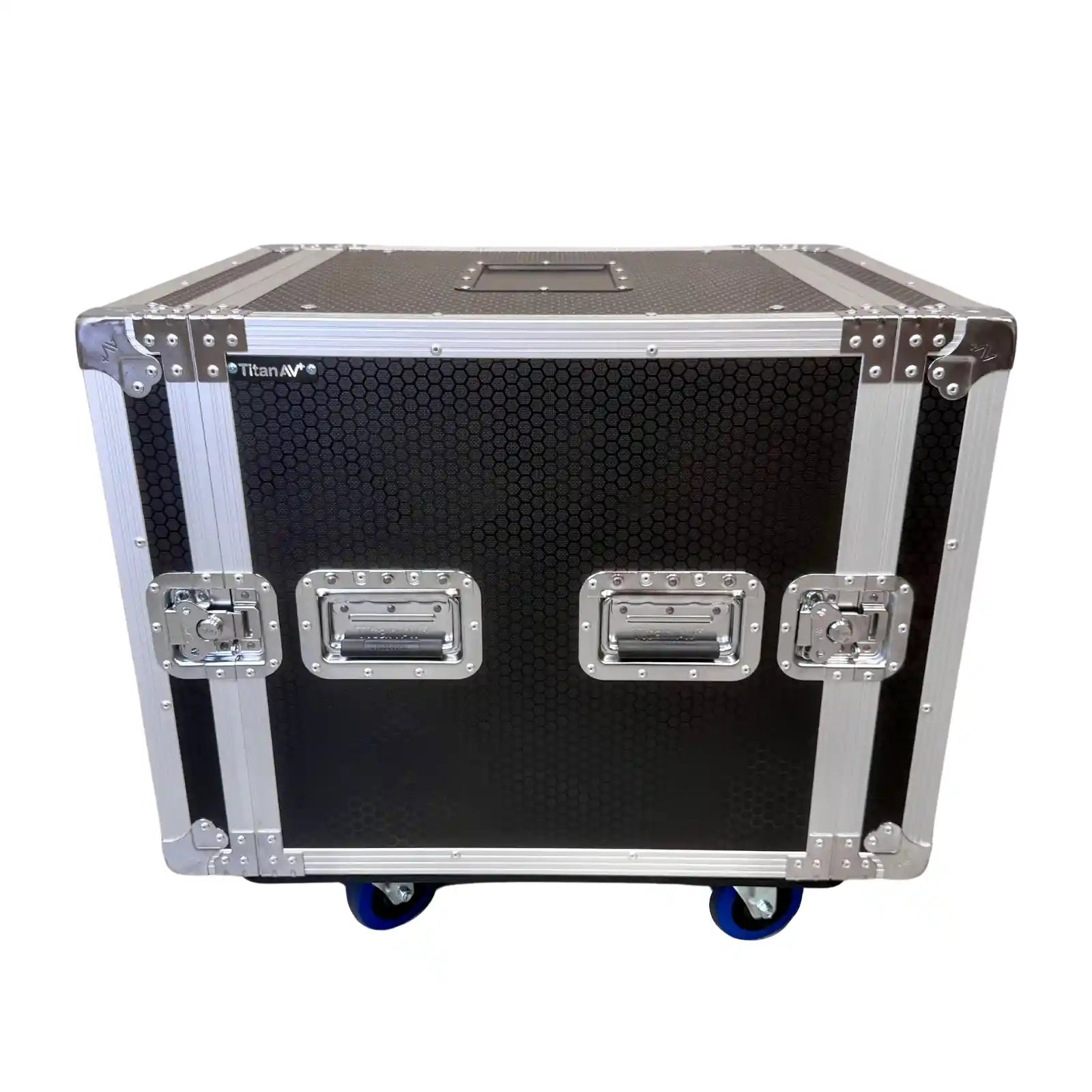 8RU Shock Rack Case with Wheels, 550mm Deep