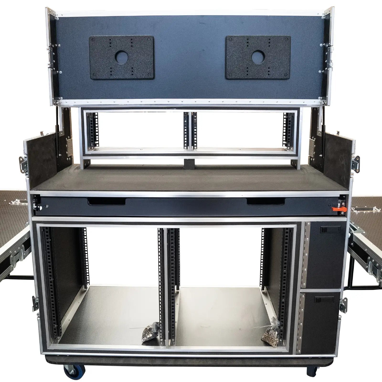 Dual Monitor Broadcast Workstation Road Case