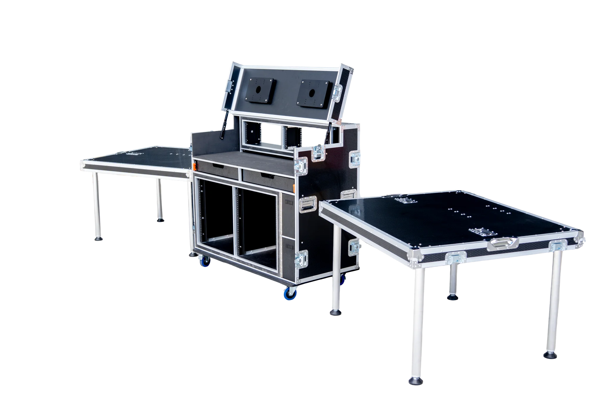 Dual Monitor Broadcast Workstation Road Case