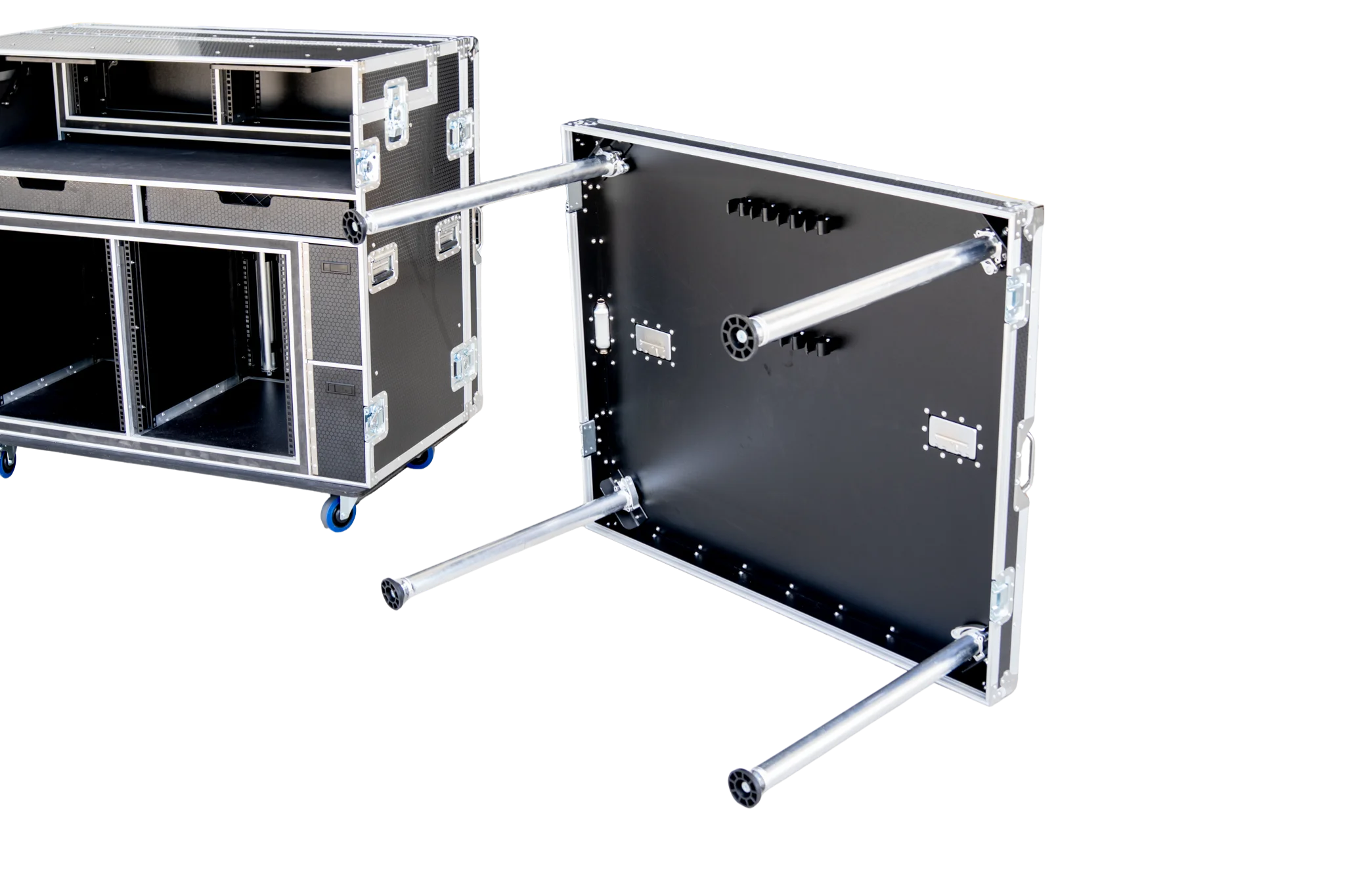 Dual Monitor Broadcast Workstation Road Case