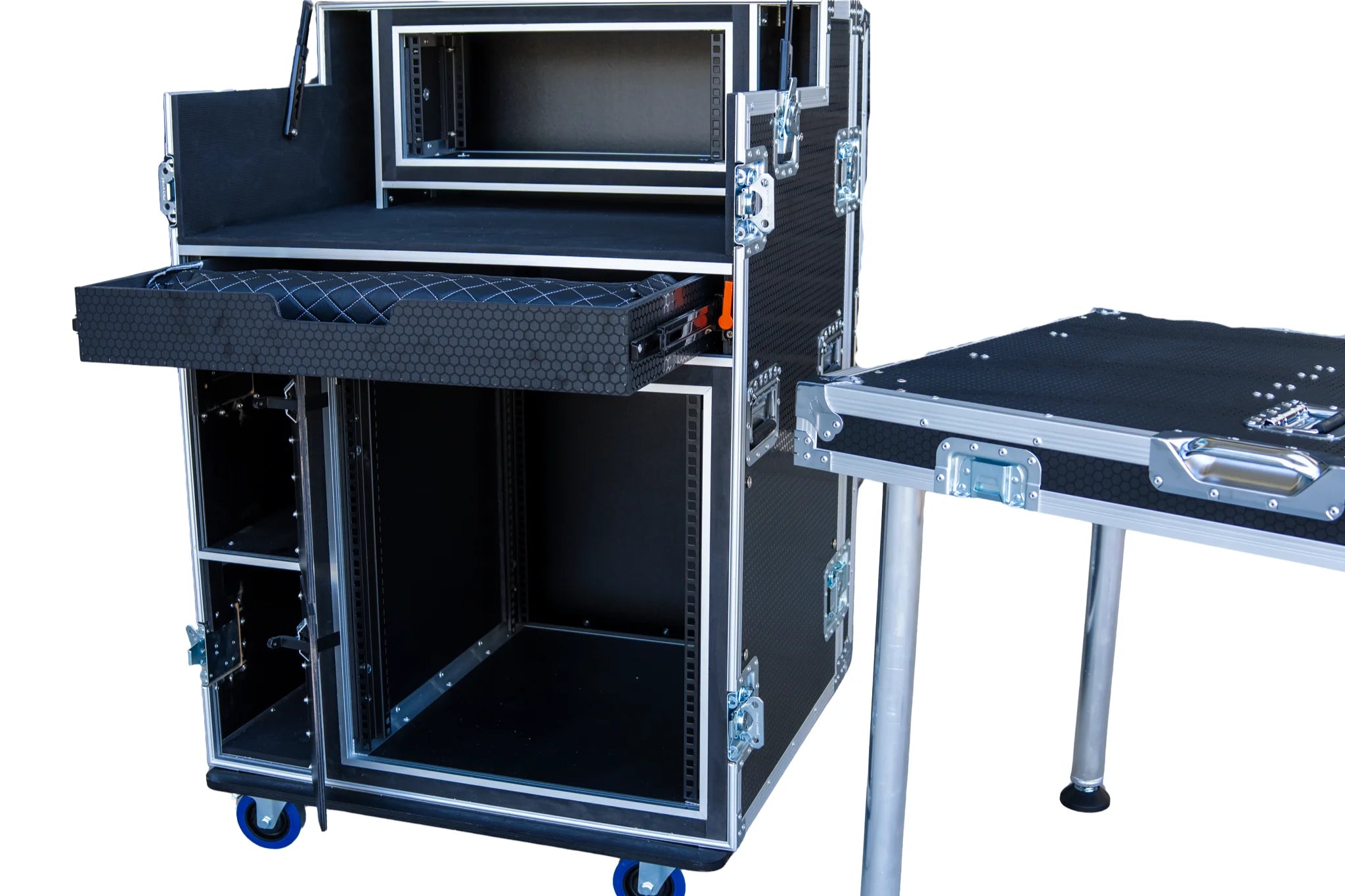 Single Monitor Broadcast Workstation Road Case