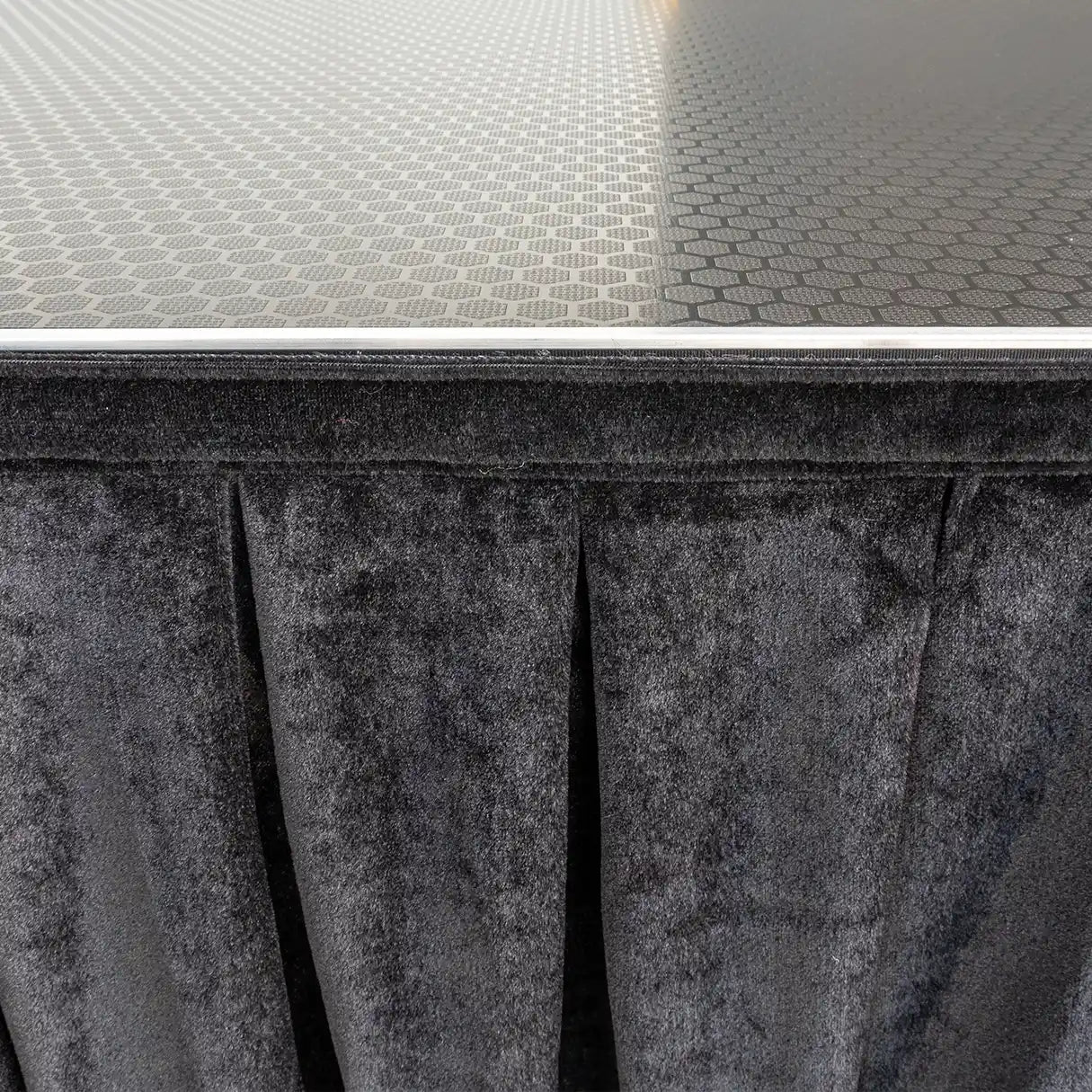 20cm High Stage Skirt (2m) Pleated Black Velvet