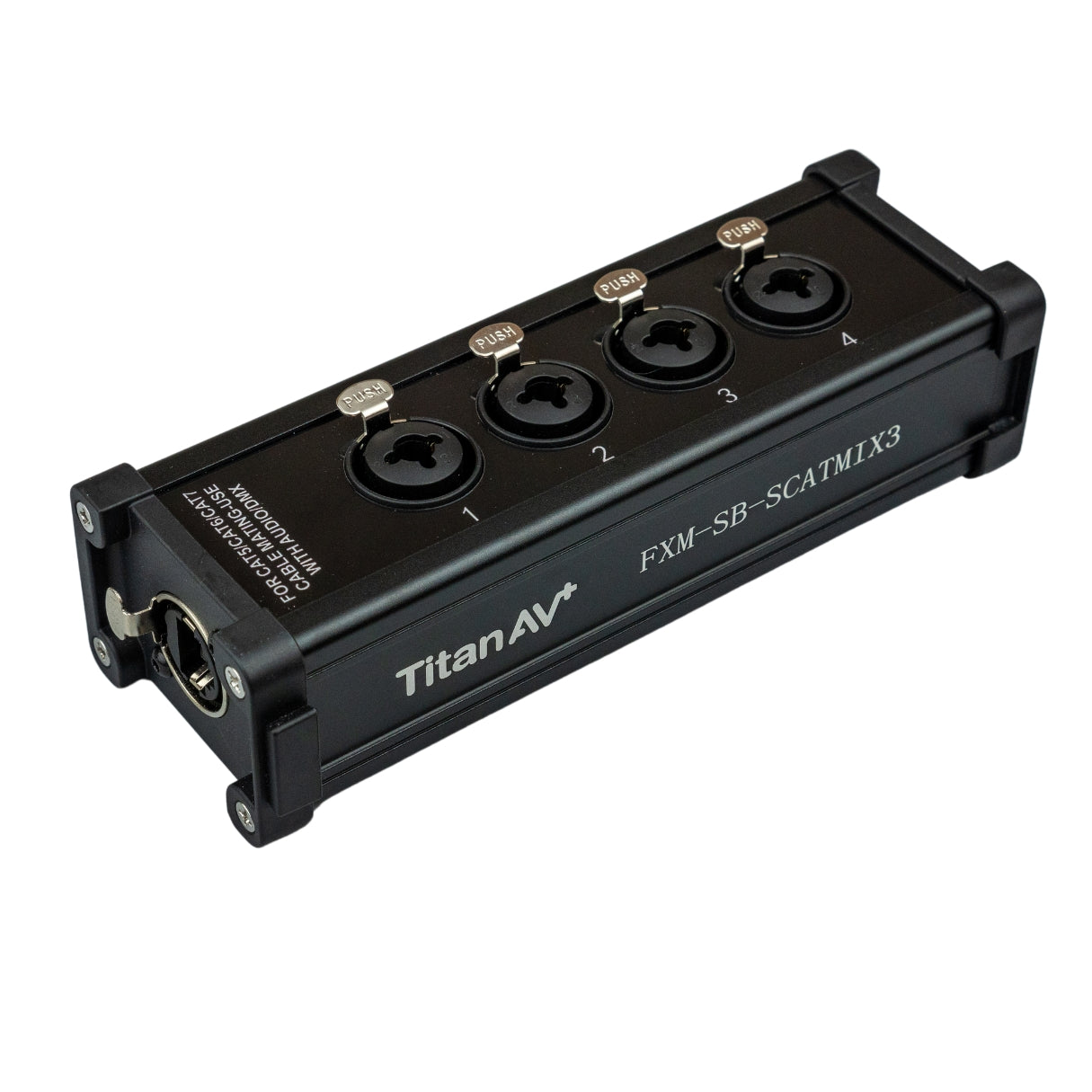 RJ45 EtherCON to Quad 3-Pin XLR / 1/4 Jack MIX SLIM Stage Box
