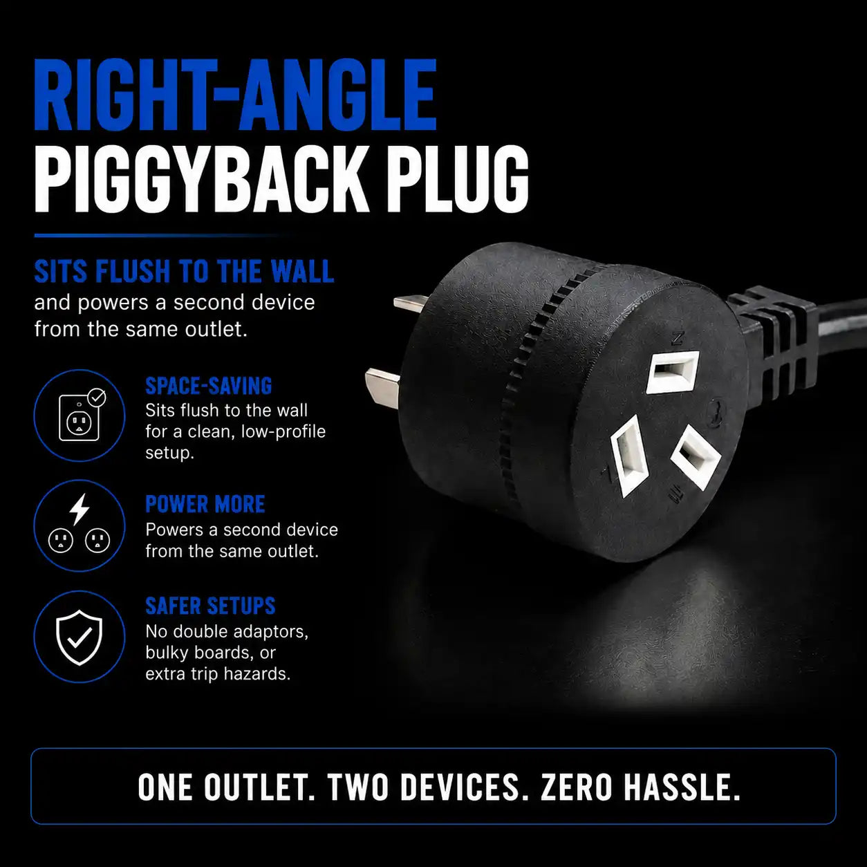 PowerCON Power Cable with Piggyback Plug (1.5m-10m)