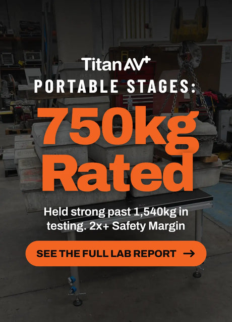 Titan AV Portable Stages: 750kg rated
