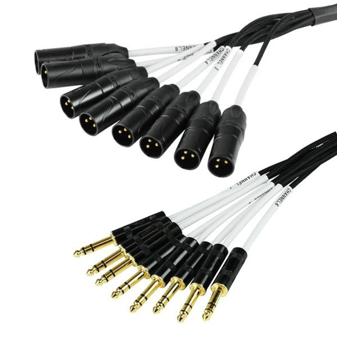 6m XLR Male to TRS Snake | 8 Channel Loom Cable