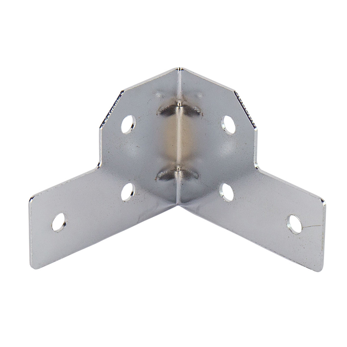 L-Brace Plate 30mm Cut Corners - Chrome