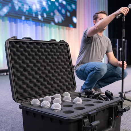 16-Slot Microphone Hard Case [40L]