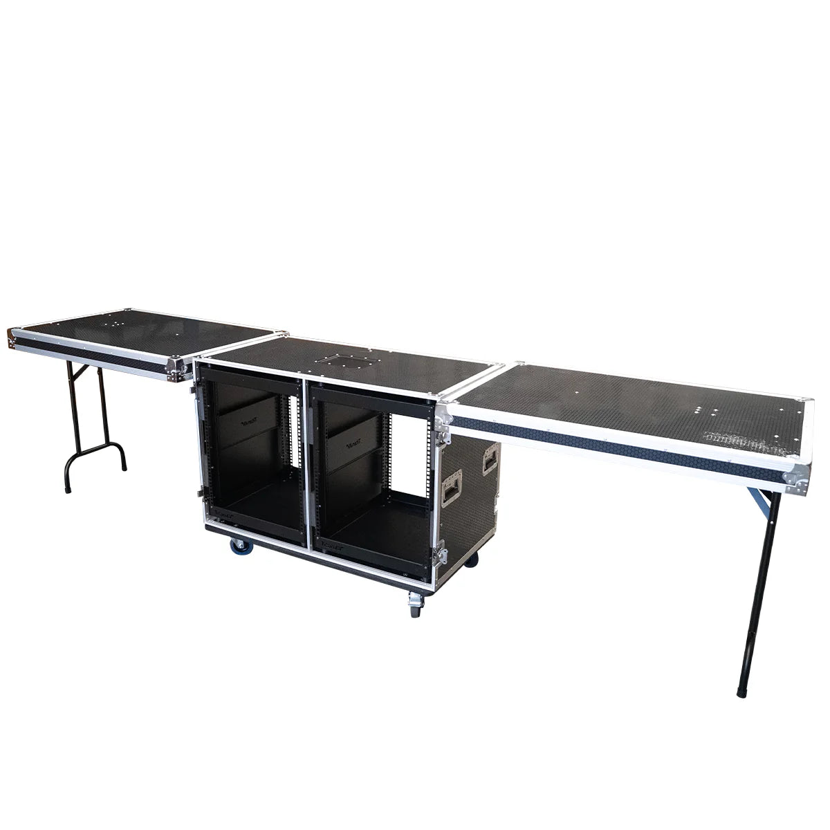12RU Double Wide Rack Workstation & Steel Drawers