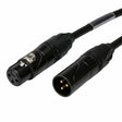Titan AV 3-pin DMX cable with XLR connectors, black