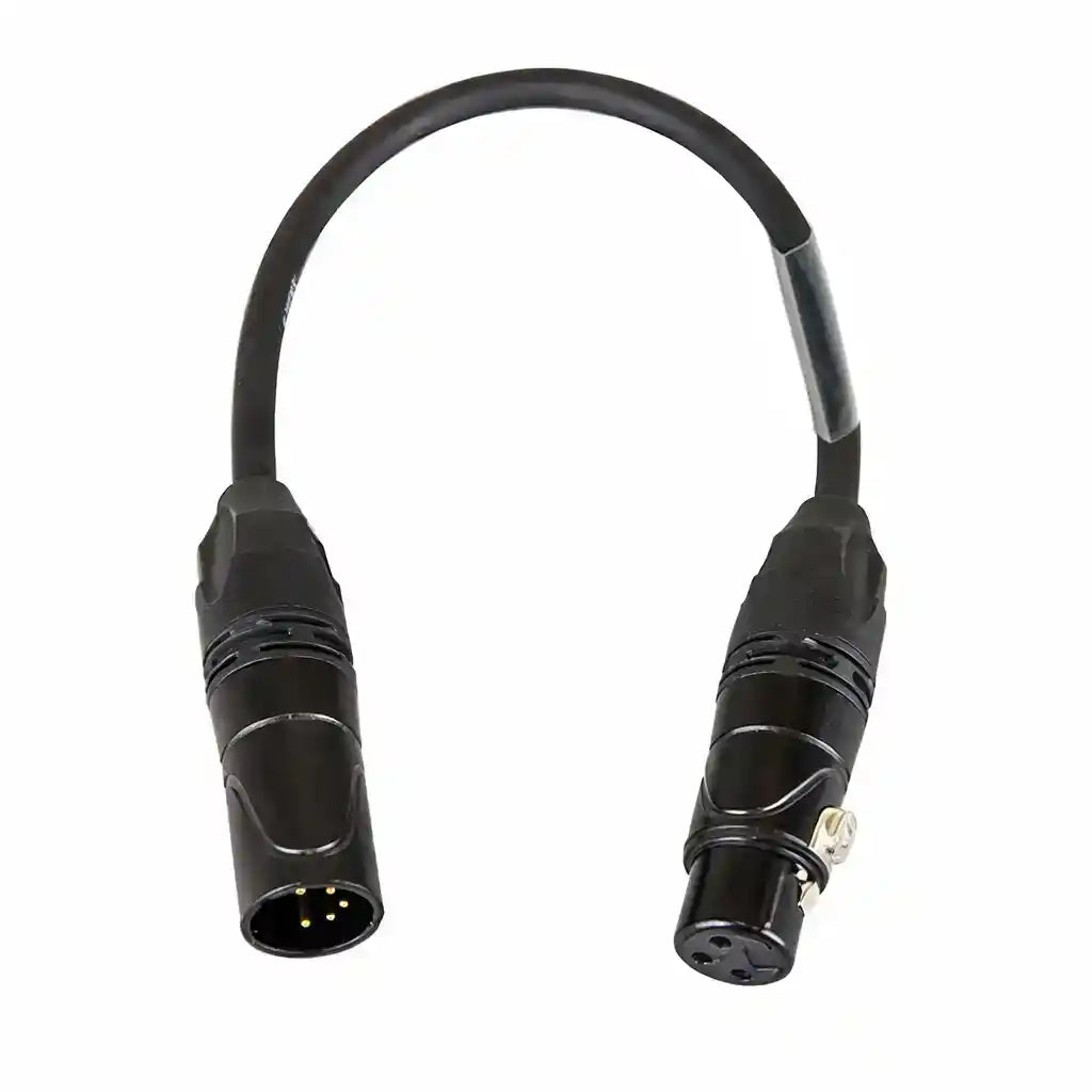 5 Pin Male to 3 Pin Female DMX Adapter