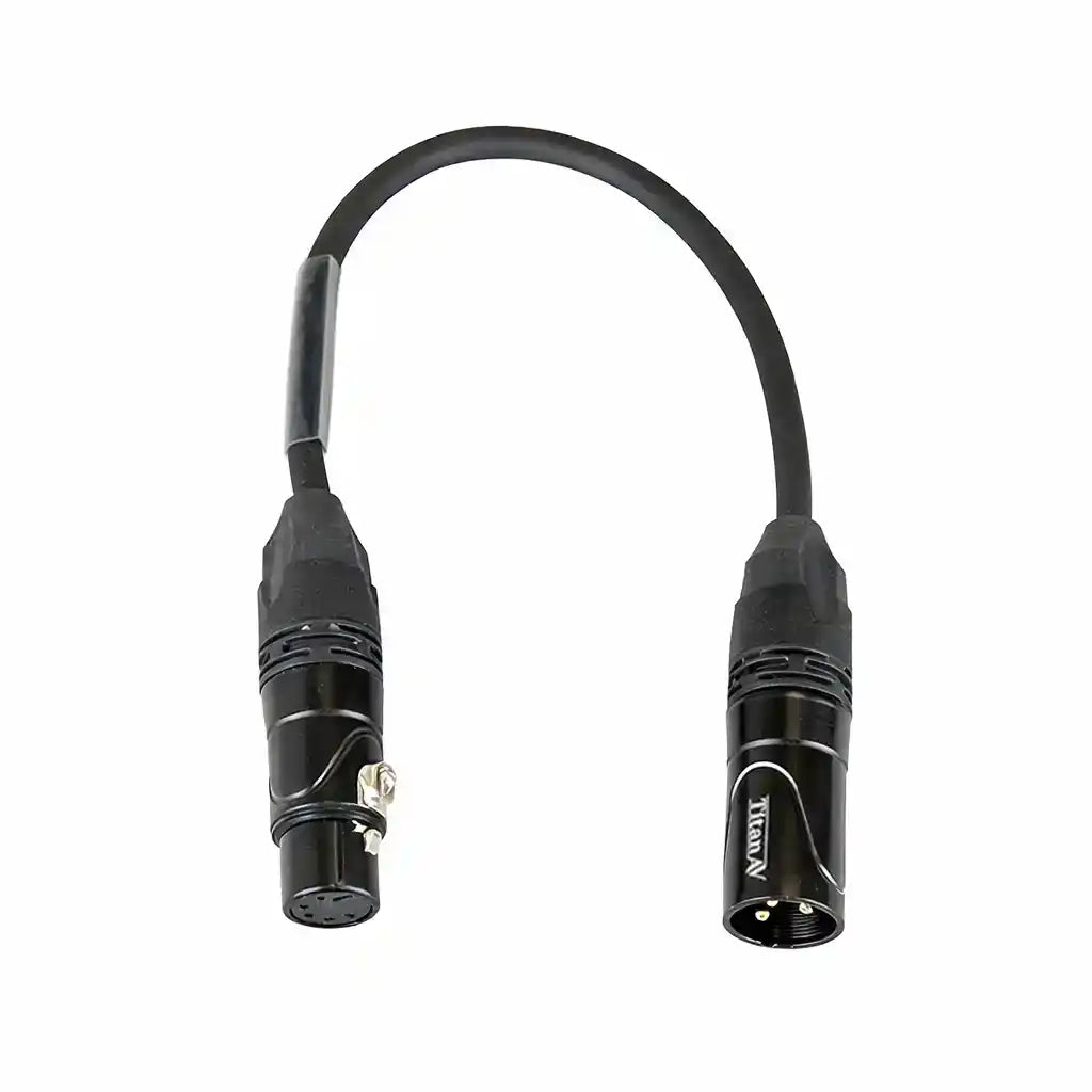 3 Pin Male to 5 Pin Female DMX Adapter