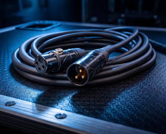 Titan AV 3-pin DMX cable, 6m, black, XLR male to female