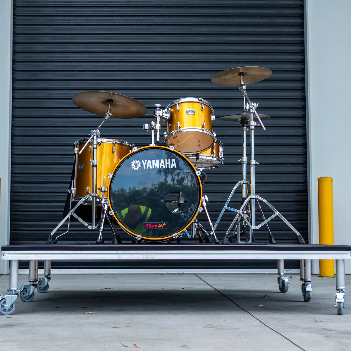 Drum Riser, 2m x 2m with Wheels