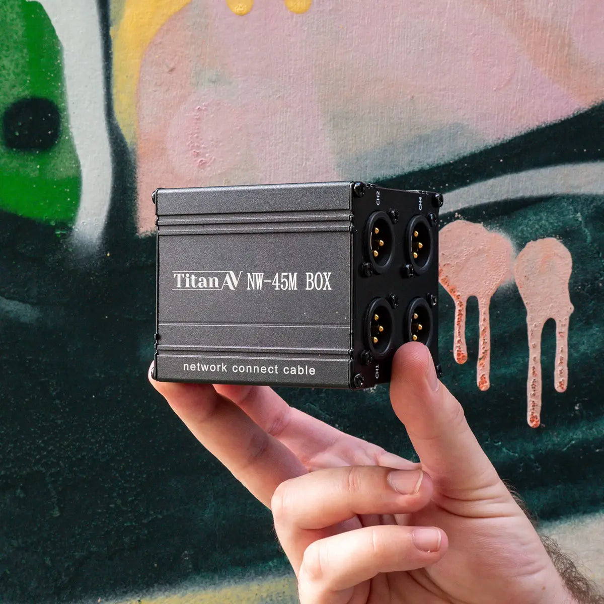 RJ45 EtherCON to Quad 3-Pin XLR-M Stage Box