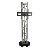 2m Tri Truss Flat Mount TV Stand with 600mm Steel Round Base