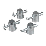 Base plate Half Spigot, Pin, Clip & Screw (4 Pack)