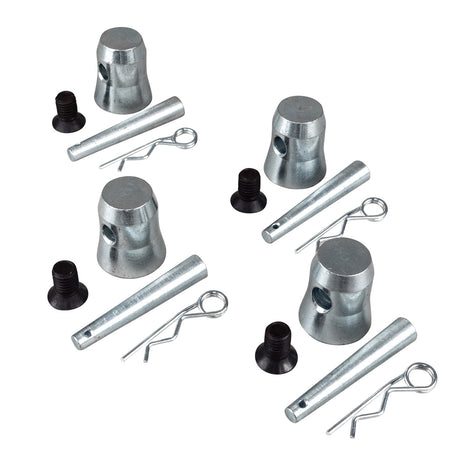 Base plate Half Spigot, Pin, Clip & Screw (4 Pack)