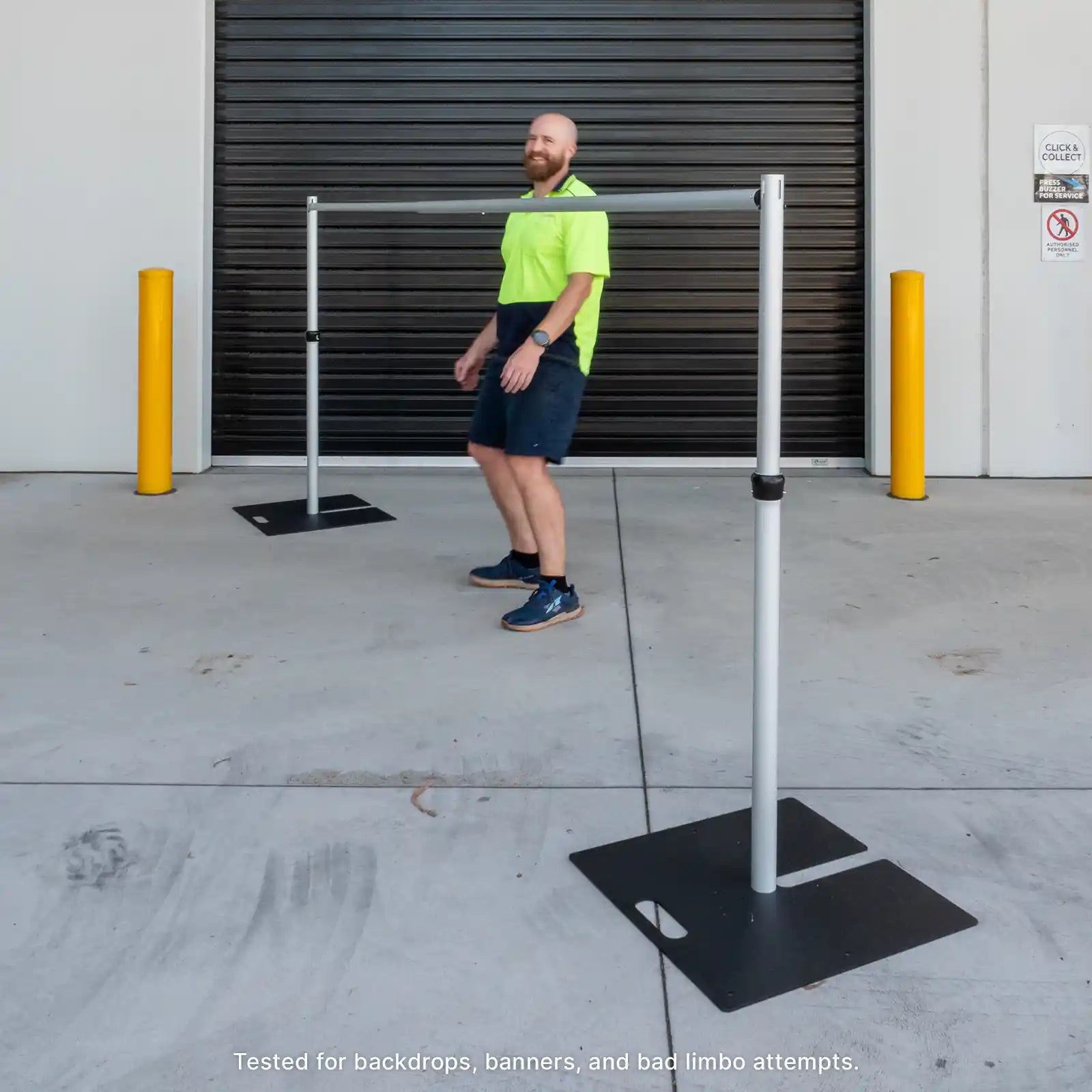 3m x 1.5m Pipe and Drape Stand with Black Velvet Drape