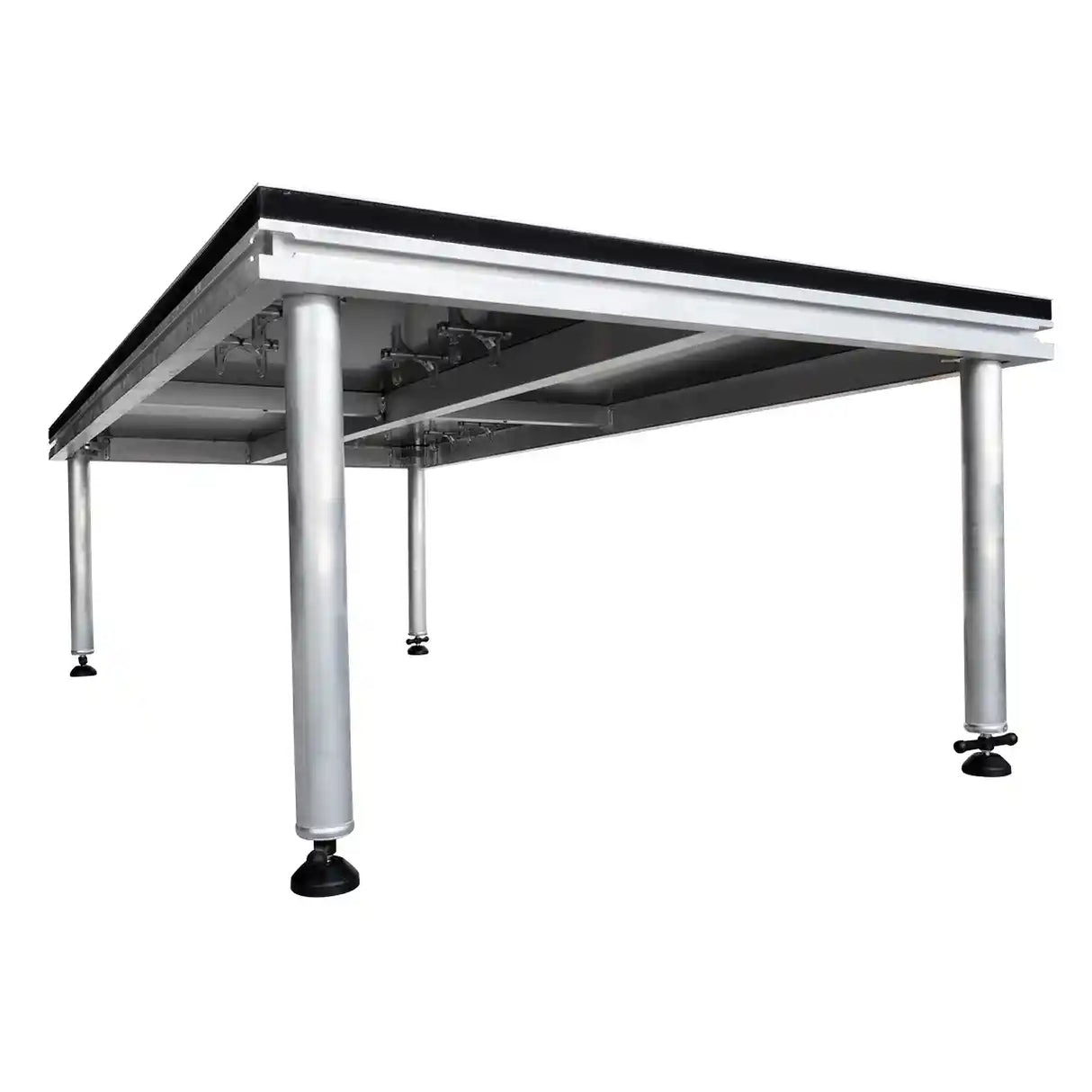 Underneath look at 2 x 1m Stage Platform with 600mm Legs