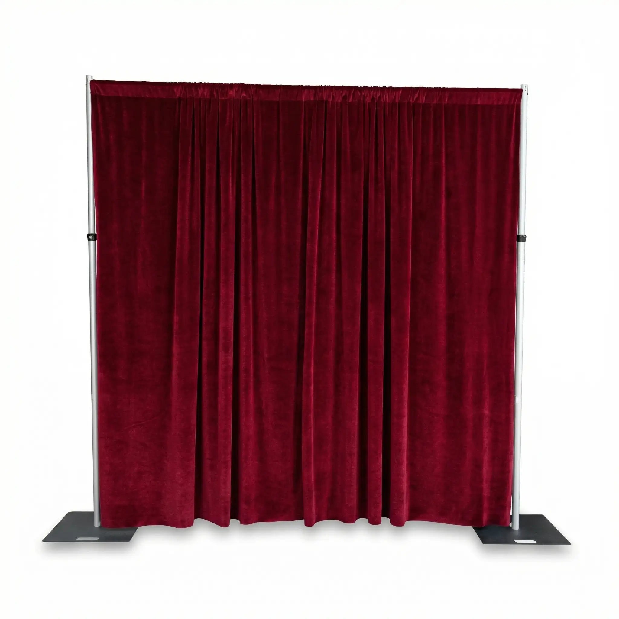 3m x 3m Pipe and Drape Stand with Burgundy Velvet Drape