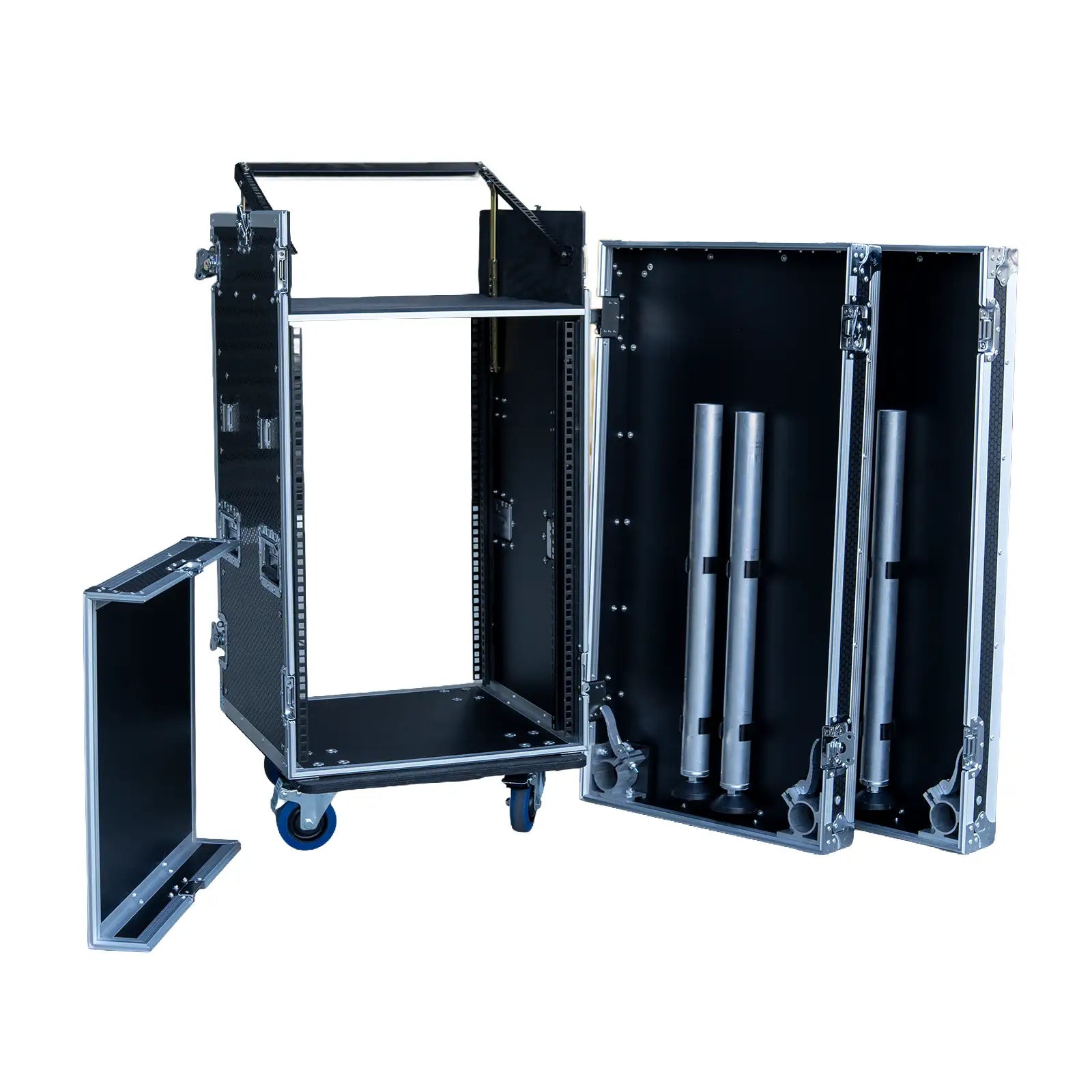 16RU Workstation, Portable DJ Table & 19" Mixer Case