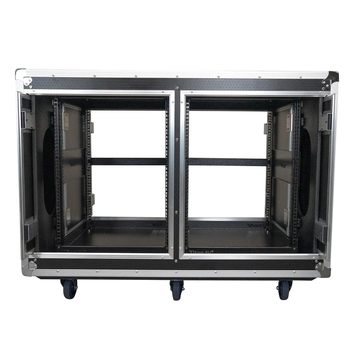 14RU Dual Slam Rack Case | Shock Mount | Slide-Away Doors – Titan AV