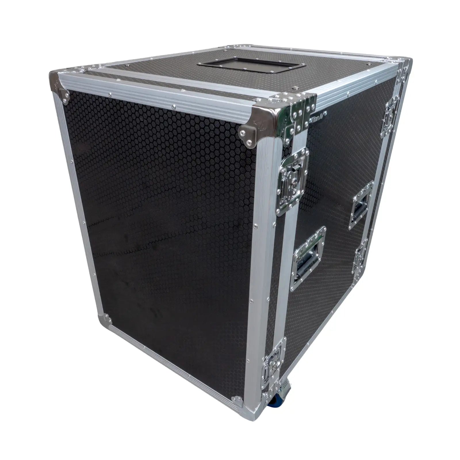 12RU Shock Rack Case with Wheels, 550mm Deep