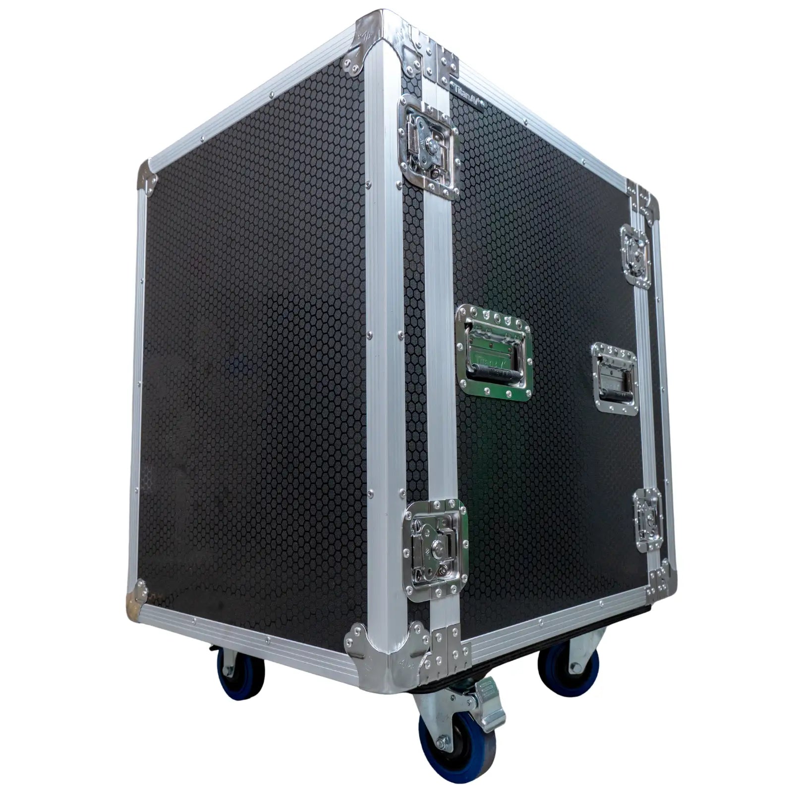 12RU Shock Rack Case with Wheels, 550mm Deep