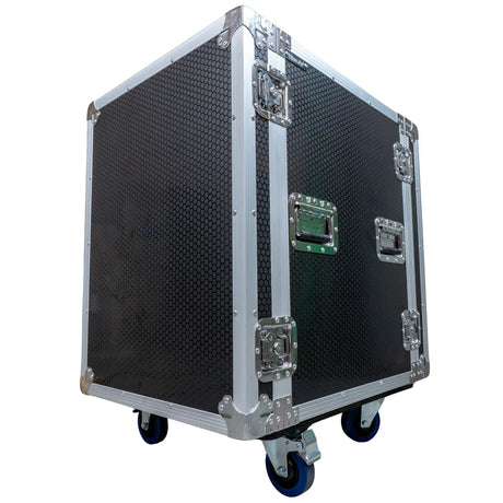 12RU Shock Rack Case with Wheels, 550mm Deep