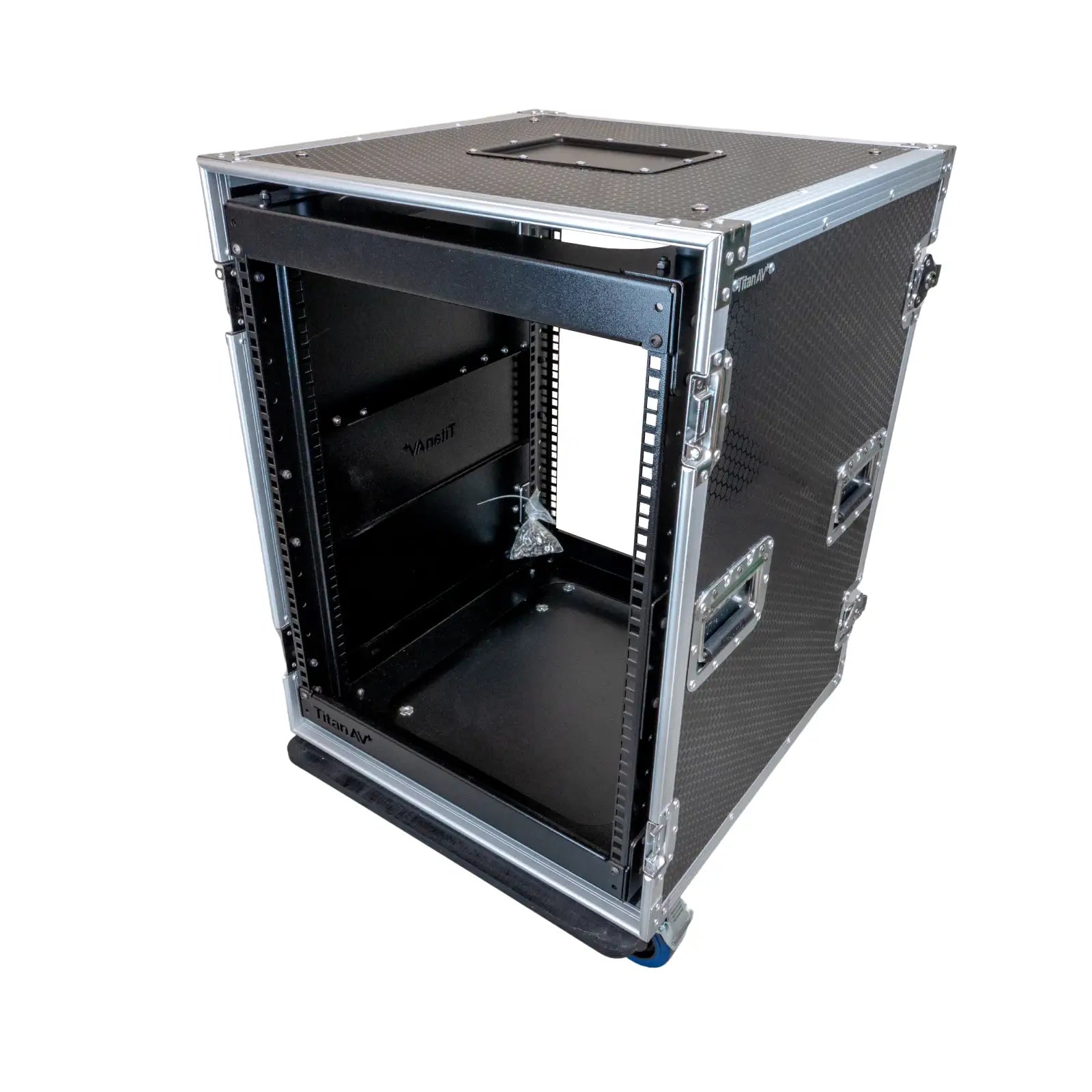 12RU Shock Rack Case with Wheels, 550mm Deep