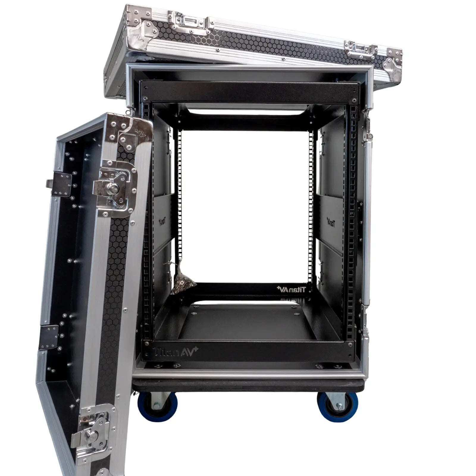 12RU Shock Rack Case with Wheels, 550mm Deep