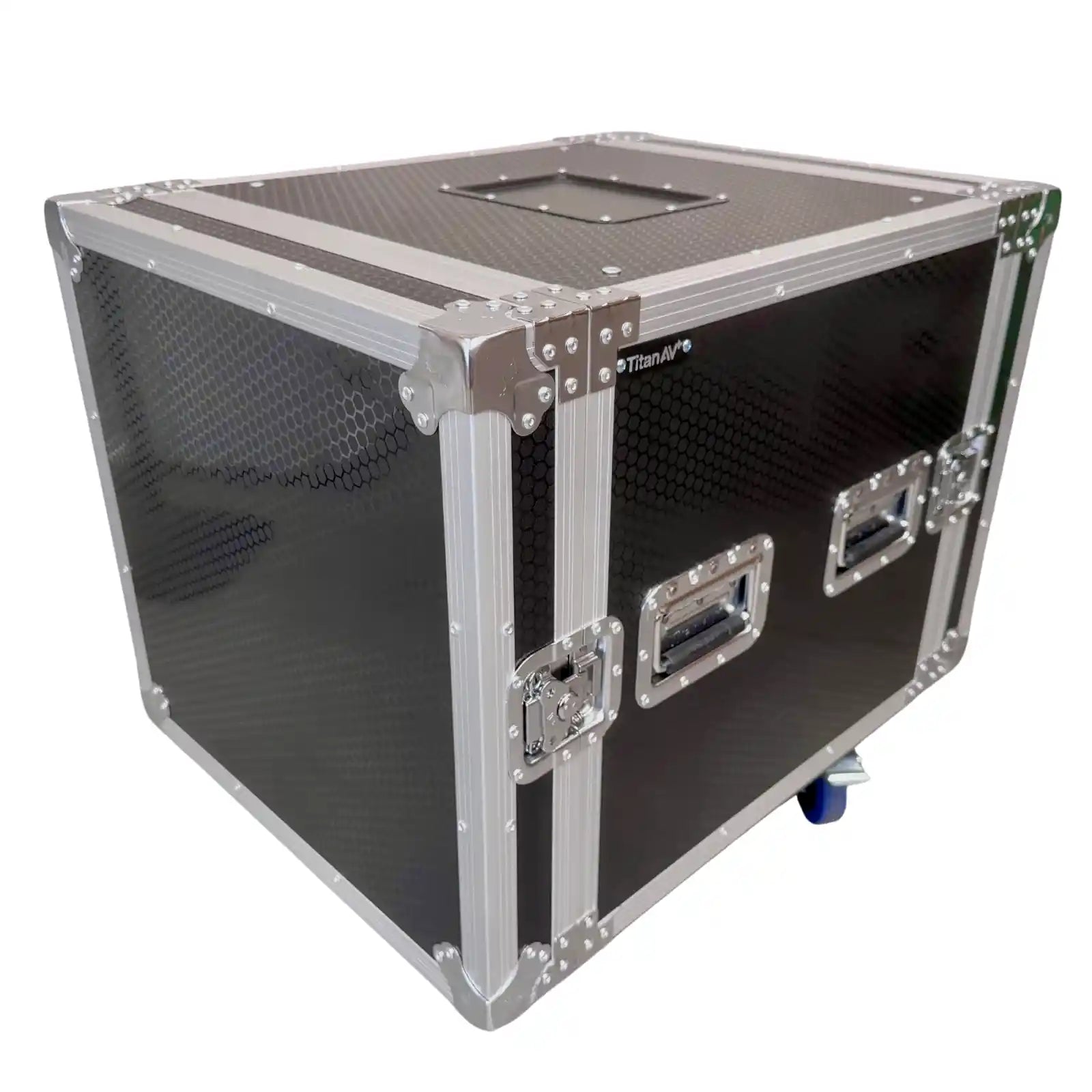 8RU Shock Rack Case with Wheels, 550mm Deep