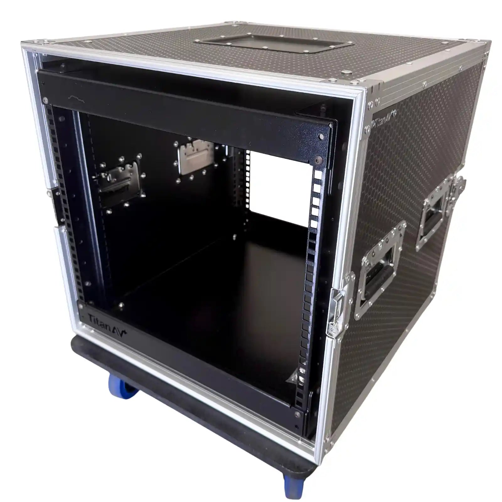 8RU Shock Rack Case with Wheels, 550mm Deep