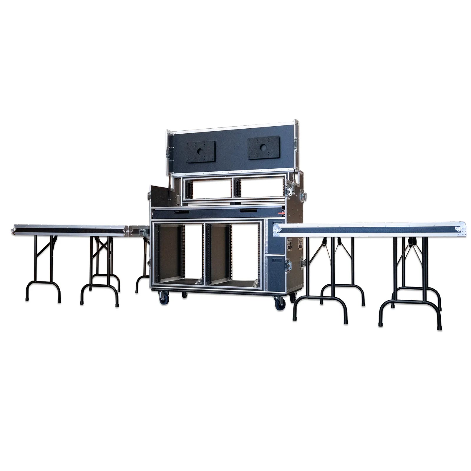 Dual Monitor Broadcast Workstation Road Case