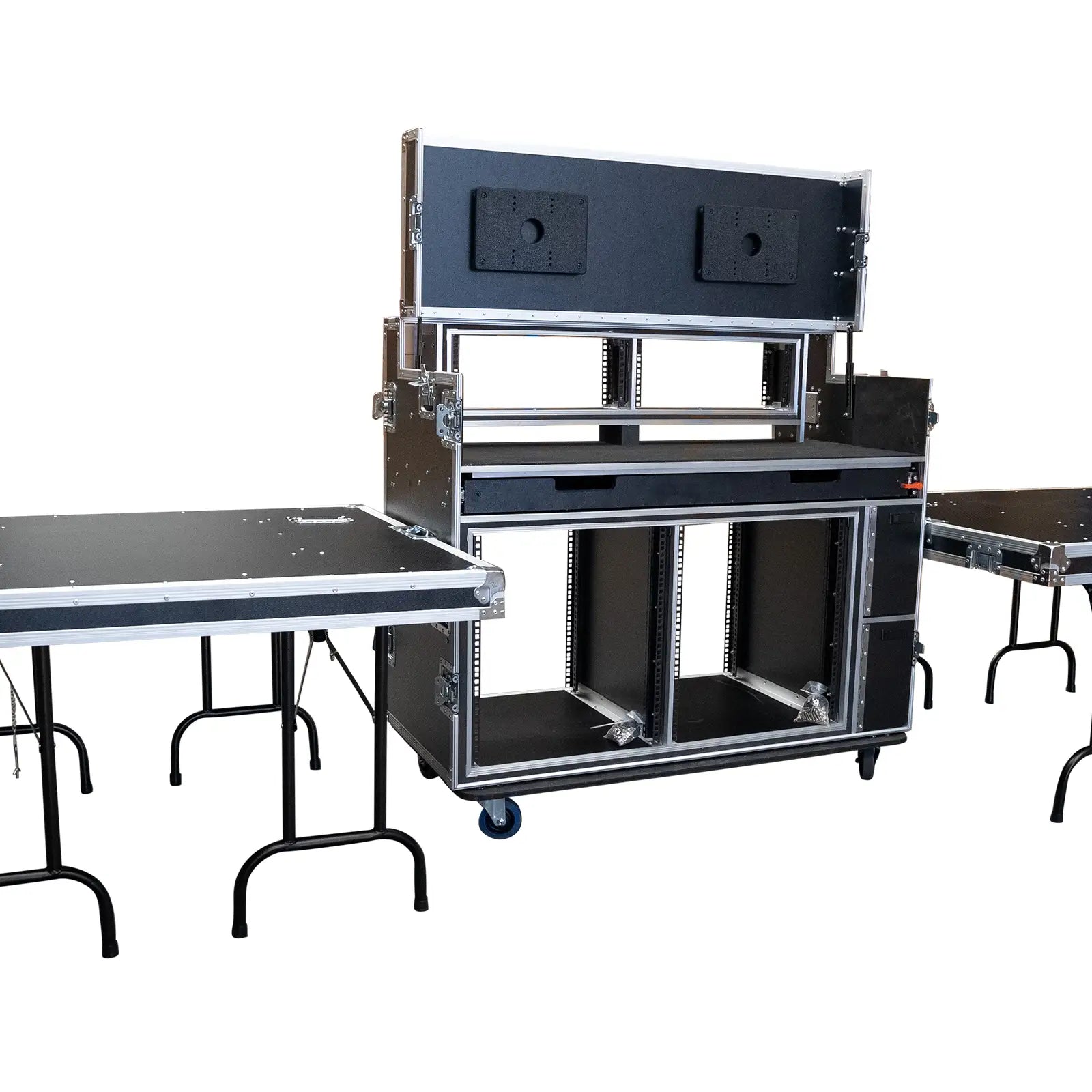 Dual Monitor Broadcast Workstation Road Case