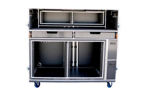 Dual Monitor Broadcast Workstation Road Case