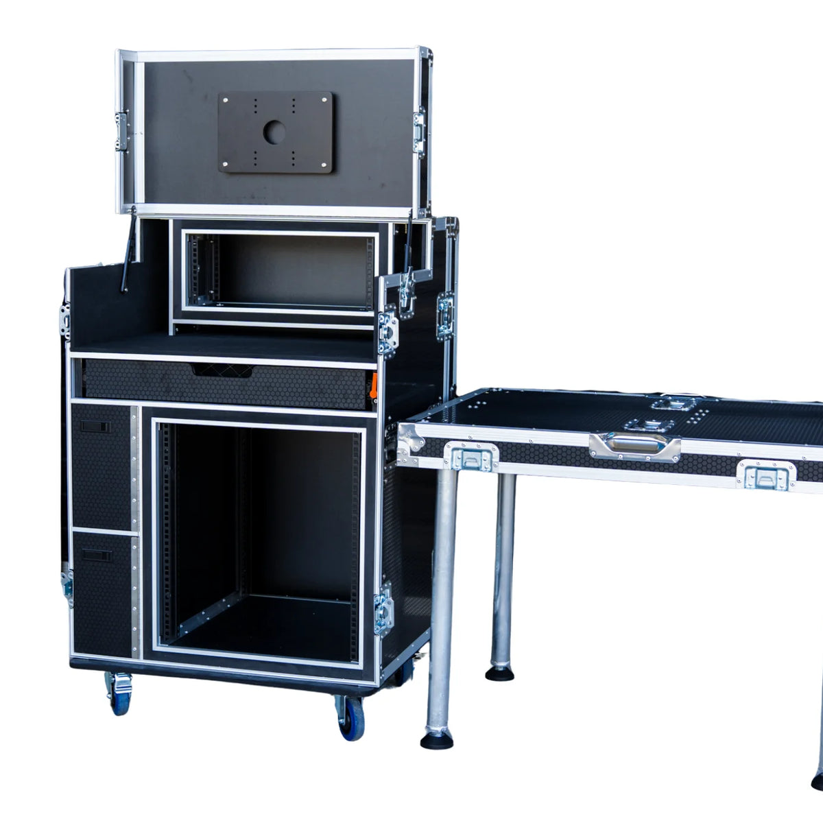 Single Monitor Broadcast Workstation Road Case – Titan AV