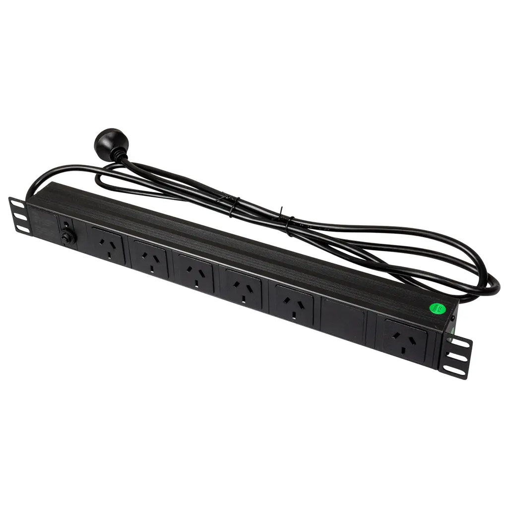 1RU 6 Way PDU with Surge Protection